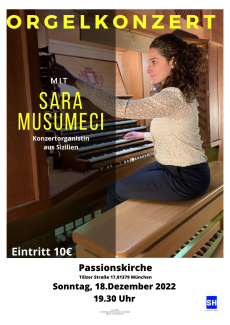 Orgelkonzert mit Sara Musumeci 2022