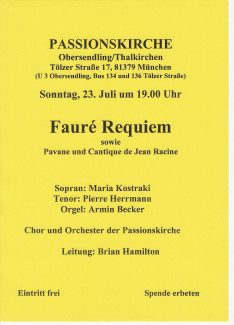 Fauré Requiem in der Passionskirche