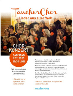 Plakat zum Chorkonzert des Taucherchors